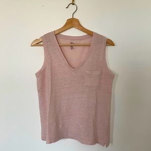 Linen V-Neck Cotton Tank